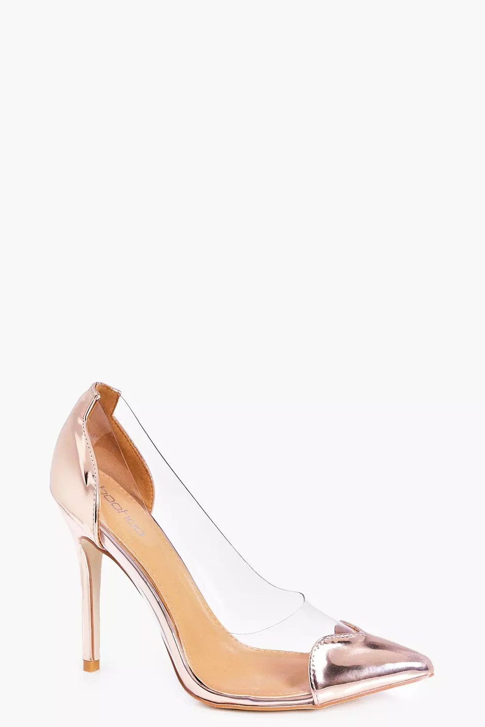 Pointy heels with clear sides on sale